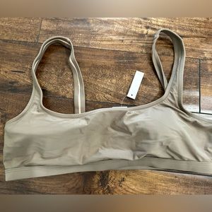 Madewell taupe bikini top. NWT. size XL.